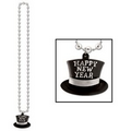 Happy New Year Beads w/ Top Hat Medallion